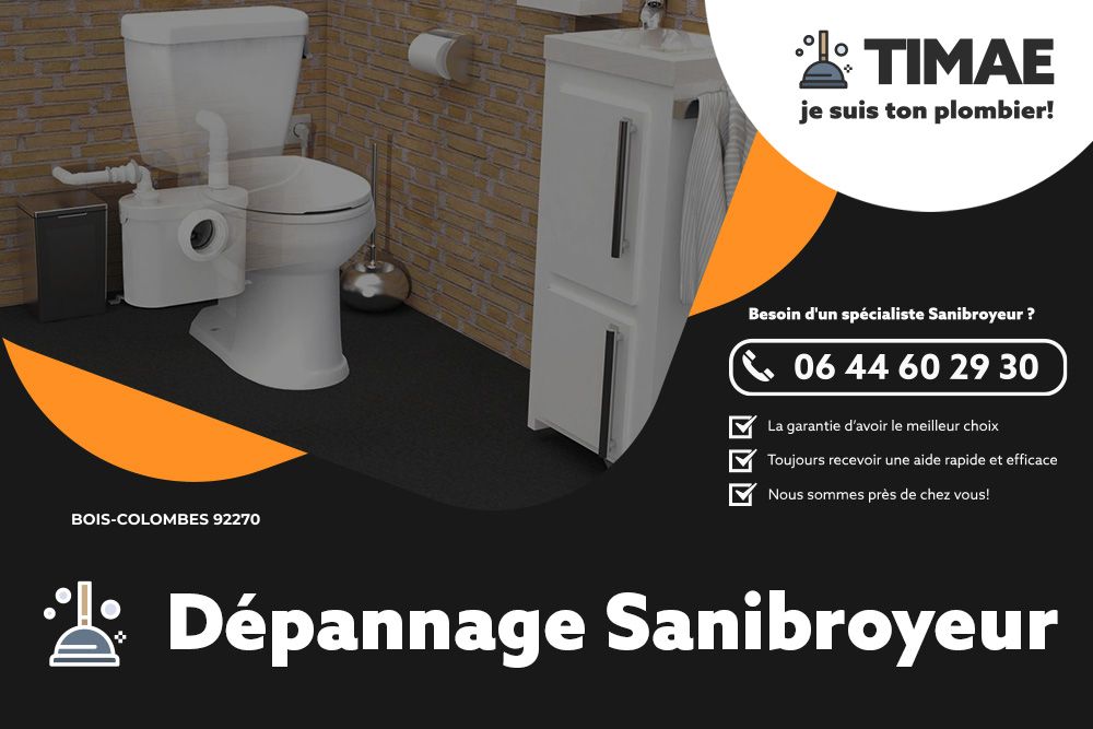 Réparation sanibroyeur Bois-Colombes