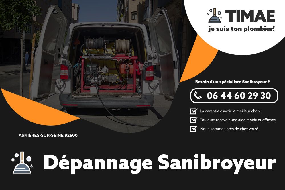 Réparation sanibroyeur Asnières-sur-Seine