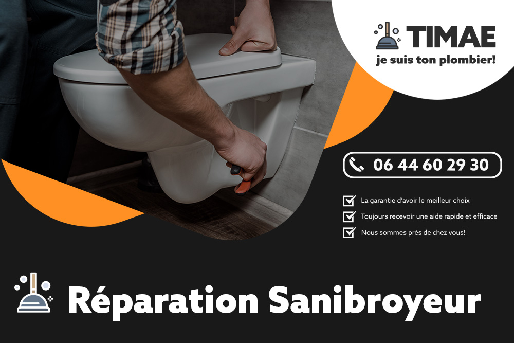 Réparation sanibroyeur Paris