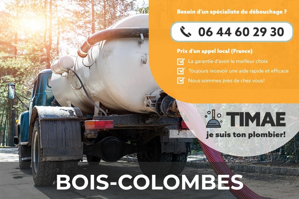 Obtenez un service de debouchage toilettes rapide et professionnel à Bois-Colombes.