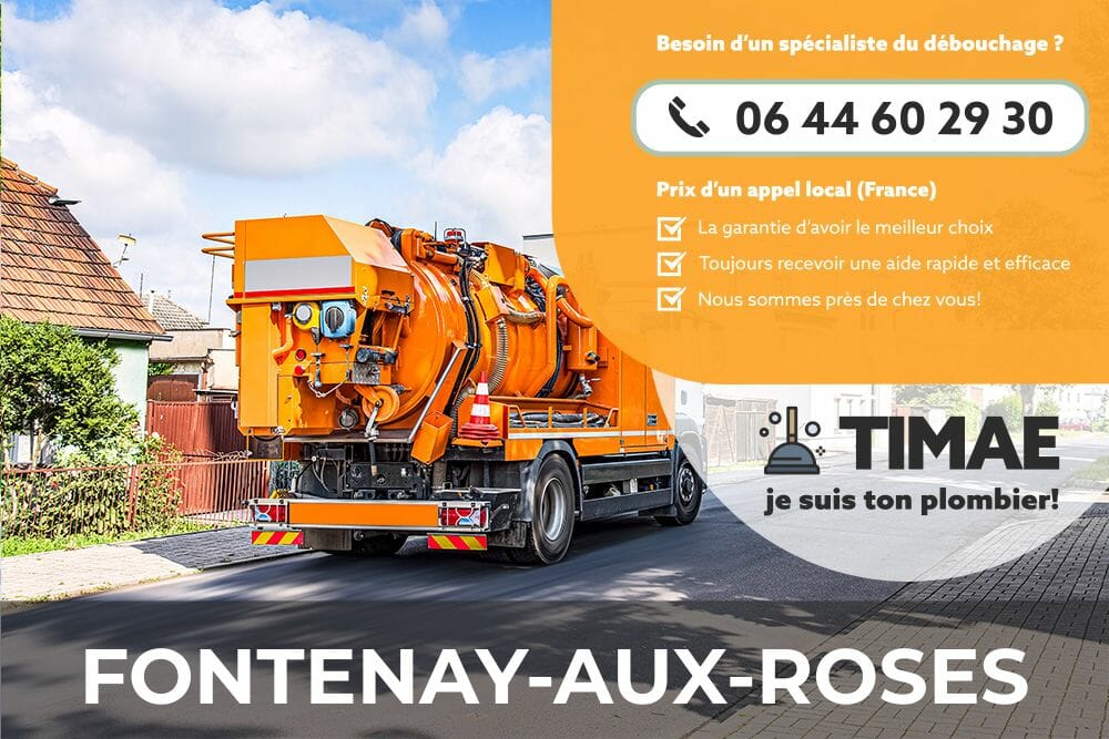 Obtenez des solutions de débouchage rapides et professionnelles à Fontenay-aux-Roses avec TIMAE.