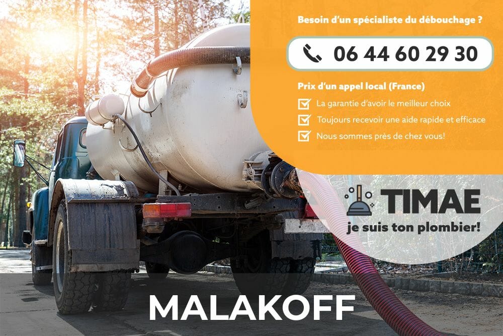Faites déboucher vos canalisations - Service rapide et fiable à Malakoff.
