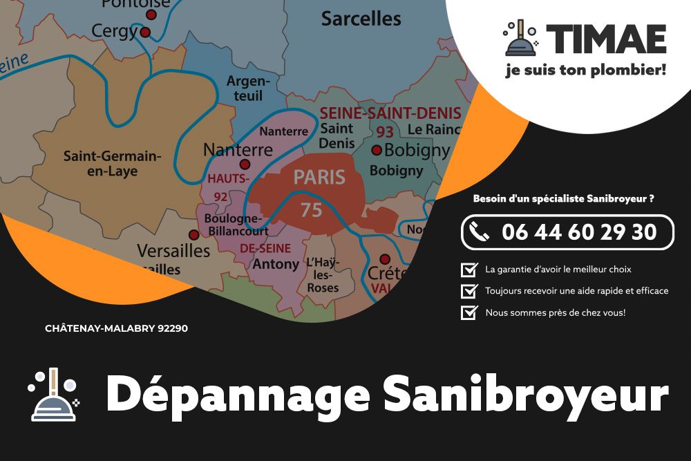 Dépannage Sanibroyeur à Châtenay-Malabry