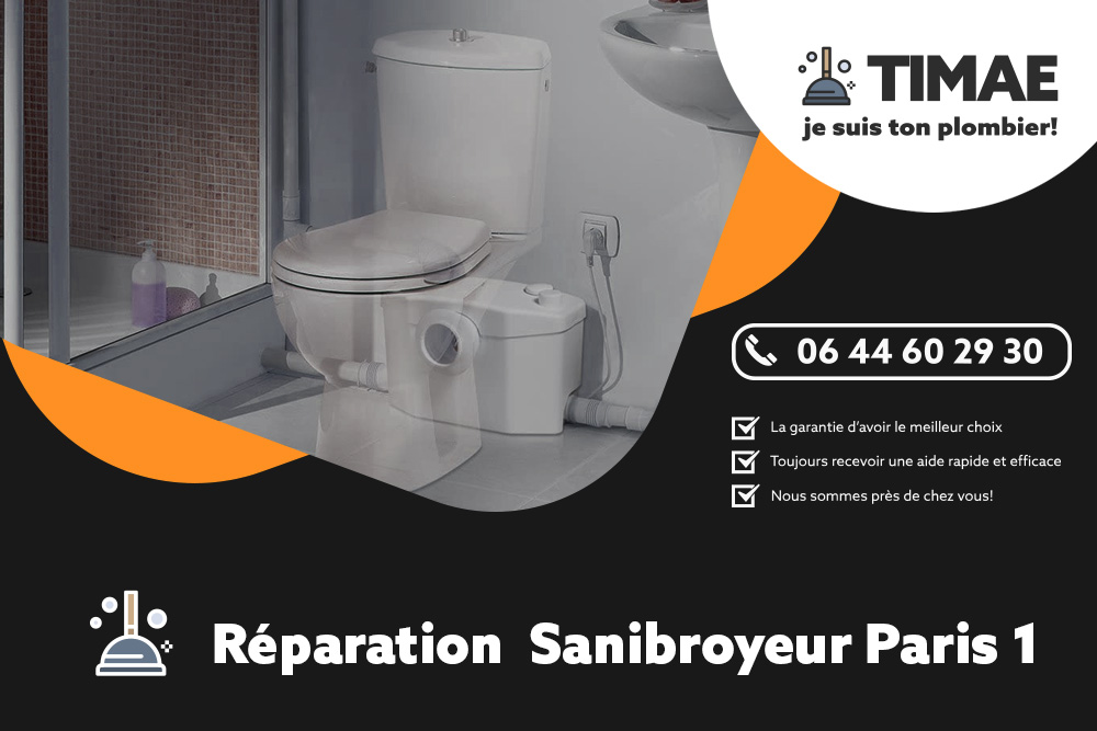 réparation sanibroyeur Paris 1